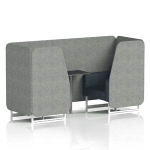 Brixworth Booth With White Legs And Black Table In Two Tone - Image 5
