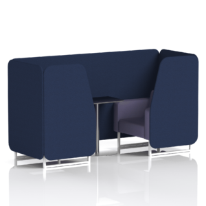 Brixworth Booth With White Legs And Black Table In Two Tone - Image 20