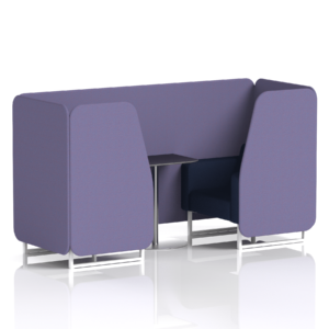 Brixworth Booth With White Legs And Black Table In Two Tone - Image 22
