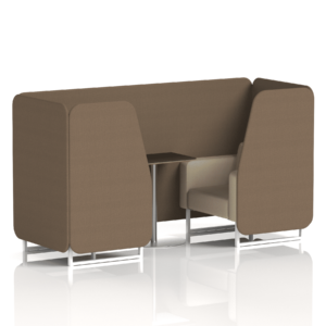 Brixworth Booth With White Legs And Black Table In Two Tone - Image 27