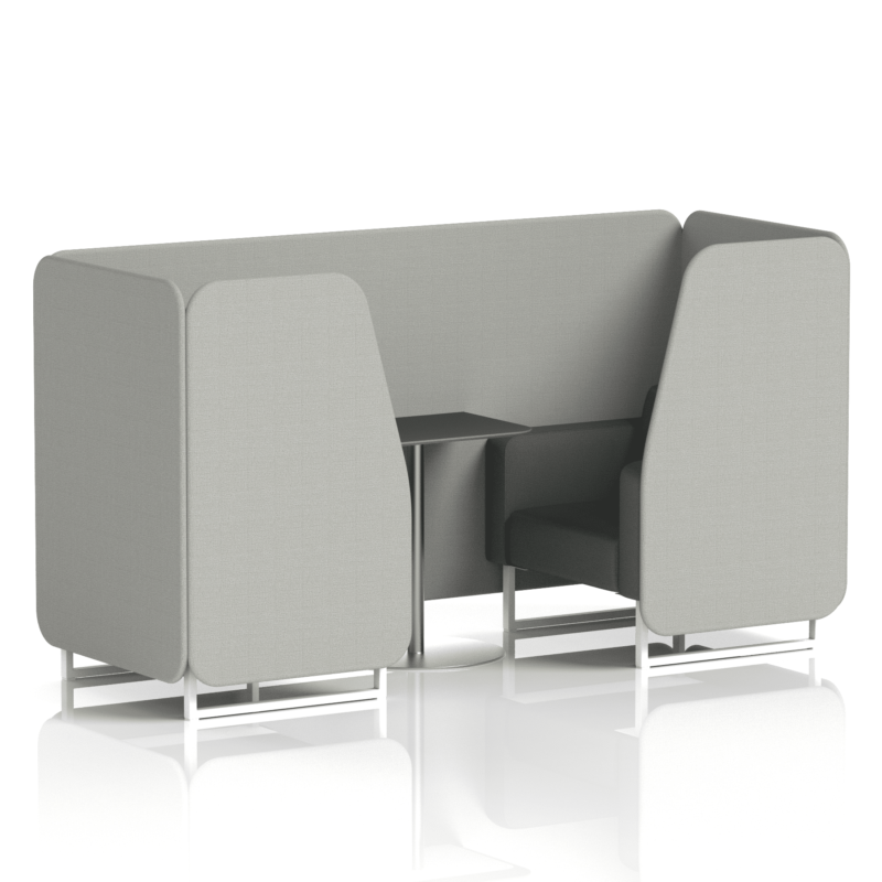 Brixworth Booth With White Legs And Black Table In Two Tone - Image 28