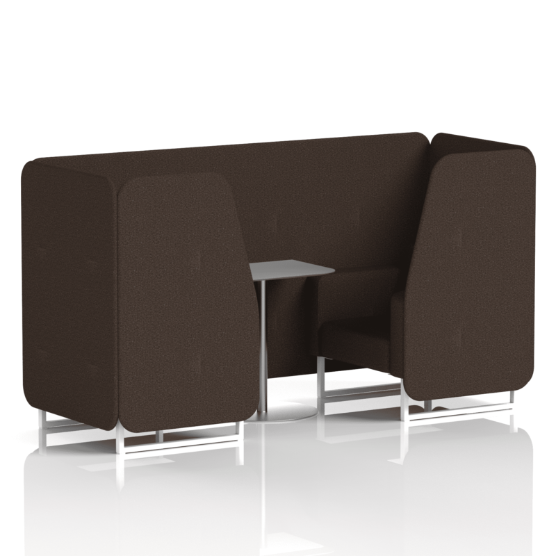 Brixworth Booth With White Legs And Grey Table In Single Tone - Image 24