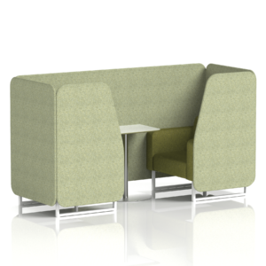 Brixworth Booth With White Legs And White Table In Two Tone - Image 2