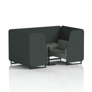 Brixworth Booth With Black Legs And Black Table In Two Tone - Image 32