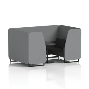 Brixworth Booth With Black Legs And Black Table In Two Tone - Image 53