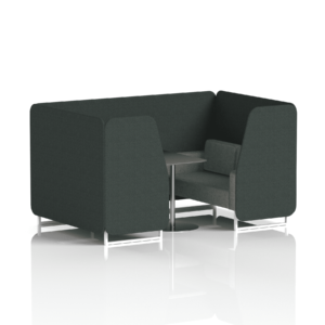 Brixworth Booth With White Legs And Black Table In Two Tone - Image 32