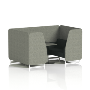 Brixworth Booth With White Legs And Black Table In Two Tone - Image 36