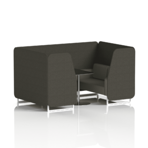 Brixworth Booth With White Legs And Black Table In Two Tone - Image 46