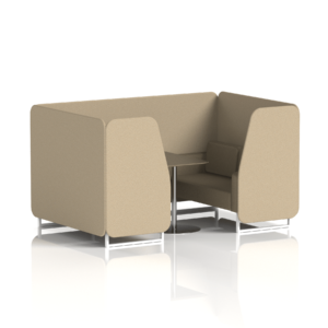 Brixworth Booth With White Legs And Black Table In Two Tone - Image 47