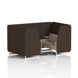 Brixworth Booth With White Legs And Black Table In Two Tone - Image 54