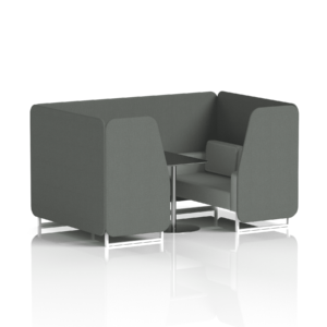 Brixworth Booth With White Legs And Black Table In Two Tone - Image 56
