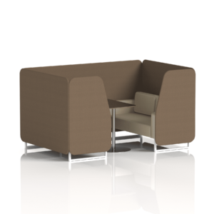Brixworth Booth With White Legs And Black Table In Two Tone - Image 57