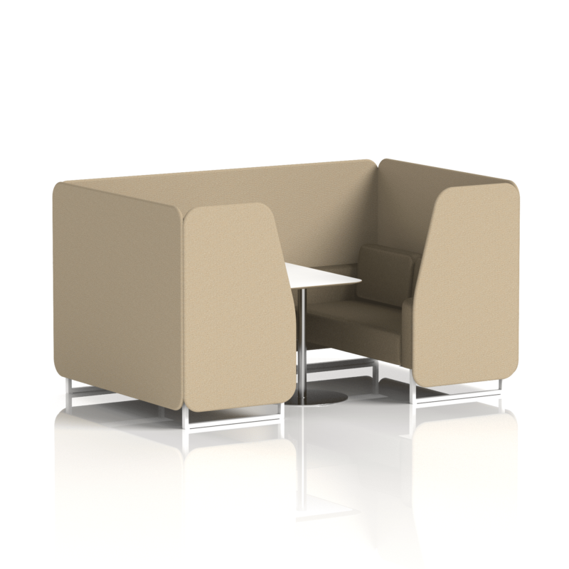 Brixworth Booth With White Legs And White Table In Two Tone - Image 47