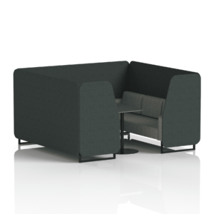 Brixworth Booth With Black Legs And Black Table In Two Tone - Image 62