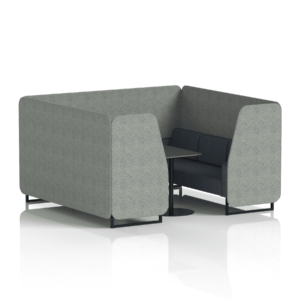 Brixworth Booth With Black Legs And Black Table In Two Tone - Image 65