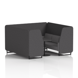 Brixworth Booth With Black Legs And Black Table In Two Tone - Image 67