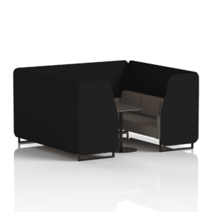 Brixworth Booth With Black Legs And Black Table In Two Tone - Image 69