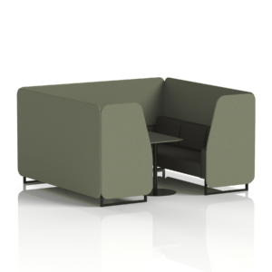 Brixworth Booth With Black Legs And Black Table In Two Tone - Image 74