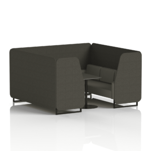 Brixworth Booth With Black Legs And Black Table In Two Tone - Image 76