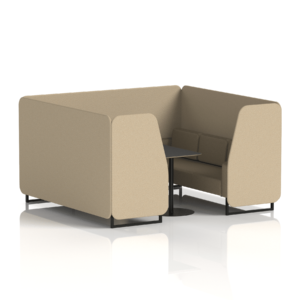 Brixworth Booth With Black Legs And Black Table In Two Tone - Image 77