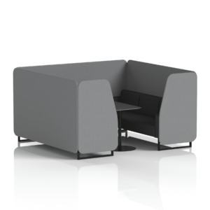 Brixworth Booth With Black Legs And Black Table In Two Tone - Image 83