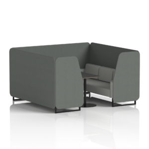 Brixworth Booth With Black Legs And Black Table In Two Tone - Image 86