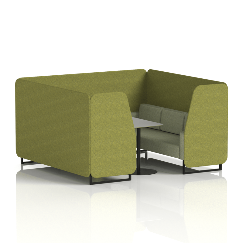 Brixworth Booth With Black Legs And Grey Table In Two Tone - Image 64