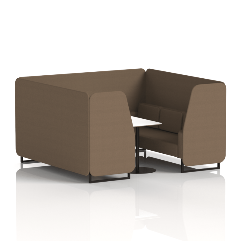 Brixworth Booth With Black Legs And White Table In Single Tone - Image 87