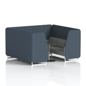 Brixworth Booth With White Legs And Black Table In Two Tone - Image 63