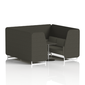 Brixworth Booth With White Legs And Black Table In Two Tone - Image 76