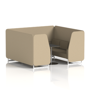 Brixworth Booth With White Legs And Black Table In Two Tone - Image 77