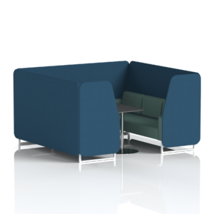 Brixworth Booth With White Legs And Black Table In Two Tone - Image 89