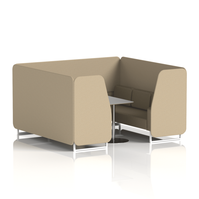 Brixworth Booth With White Legs And Grey Table In Two Tone - Image 77