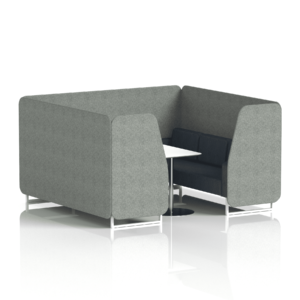 Brixworth Booth With White Legs And White Table In Two Tone - Image 65