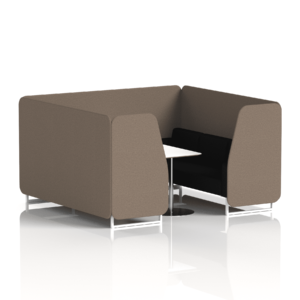 Brixworth Booth With White Legs And White Table In Two Tone - Image 72