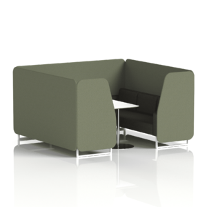Brixworth Booth With White Legs And White Table In Two Tone - Image 74