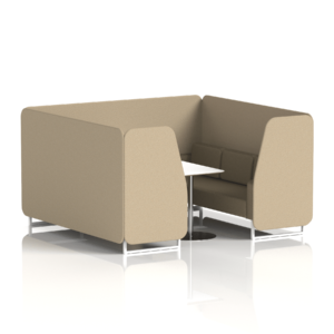 Brixworth Booth With White Legs And White Table In Two Tone - Image 77