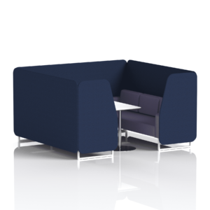 Brixworth Booth With White Legs And White Table In Two Tone - Image 80