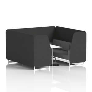 Brixworth Booth With White Legs And White Table In Two Tone - Image 81