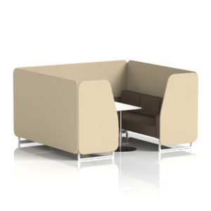 Brixworth Booth With White Legs And White Table In Two Tone - Image 90