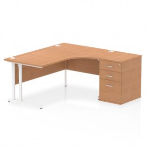 OE - Impulse 1600mm Cantilever Right Crescent Desk Workstation - Image 16