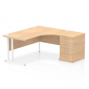 OE - Impulse 1600mm Cantilever Right Crescent Desk Workstation - Image 15
