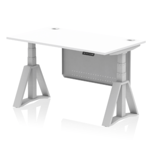 Air Height Adjustable Desk With Cable Ports With Steel Modesty Panel With Piste Foot - Image 10