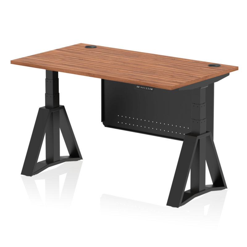 Air Height Adjustable Desk With Cable Ports With Steel Modesty Panel With Piste Foot - Image 54