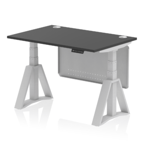 Air Height Adjustable Desk With Cable Ports With Steel Modesty Panel With Piste Foot - Image 74