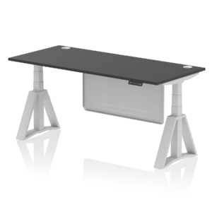 Air Height Adjustable Desk With Cable Ports With Steel Modesty Panel With Piste Foot - Image 83
