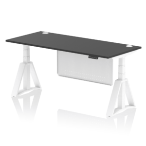 Air Height Adjustable Desk With Cable Ports With Steel Modesty Panel With Piste Foot - Image 84