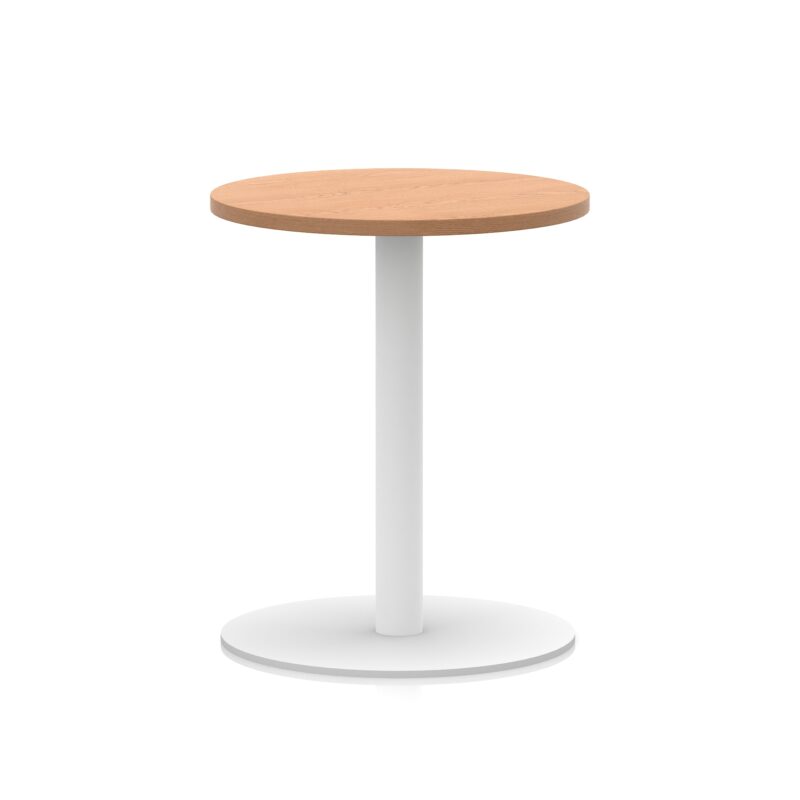 Italia Round Poseur Table White Leg - Image 5