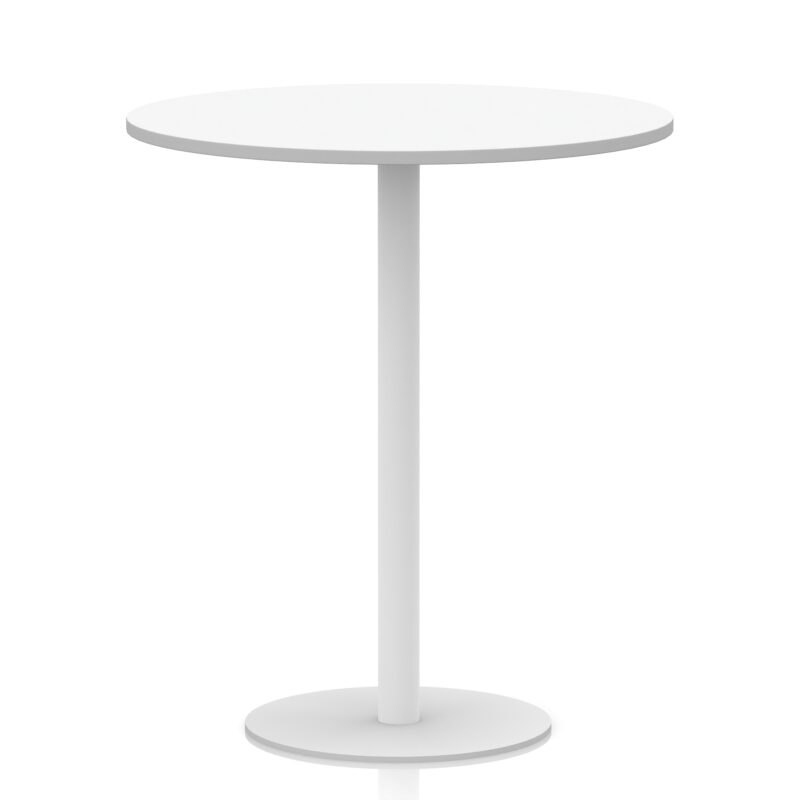 Italia Round Poseur Table White Leg - Image 33