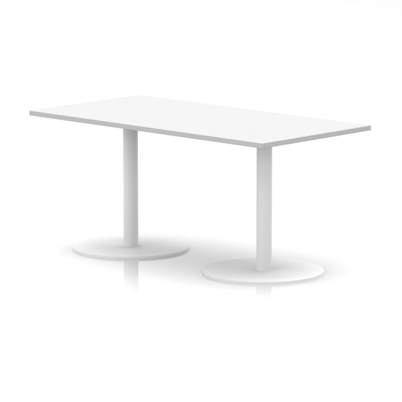 Italia Rectangular Poseur Table White Leg - Image 27